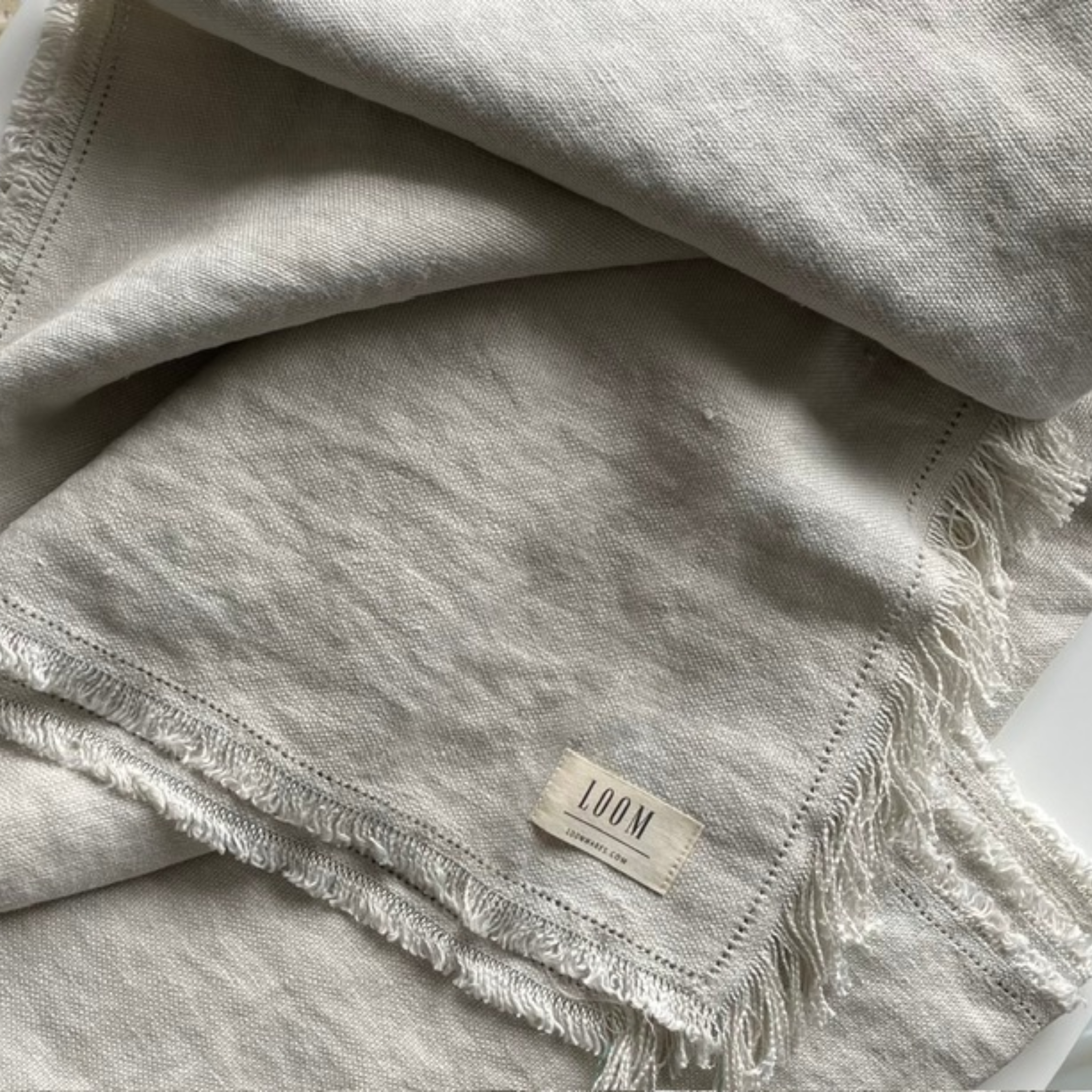LOOMWARES NZ COVE LINEN BLANKET - SAND