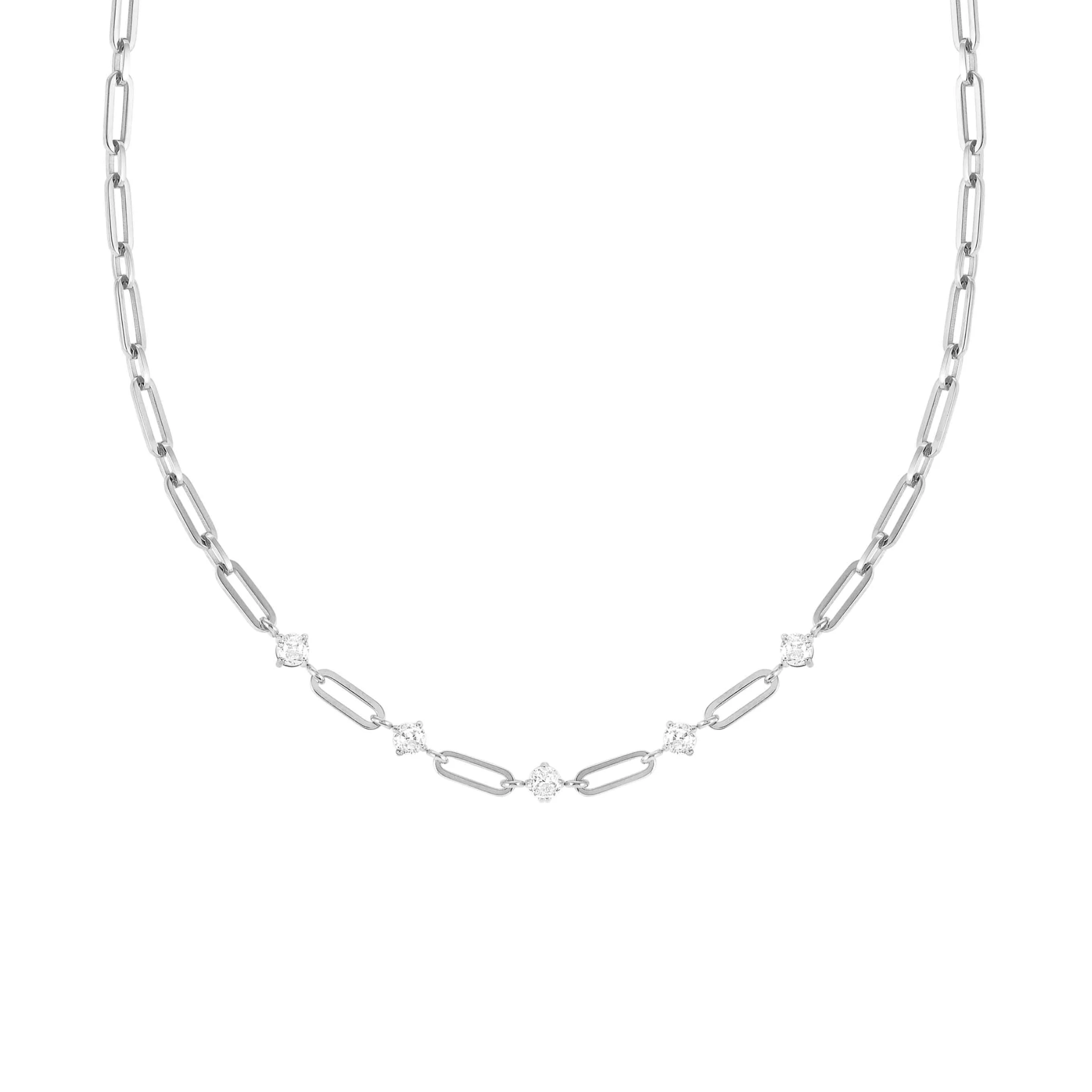CHAINS OF STYLE NECKLACE S/STEEL CZ
