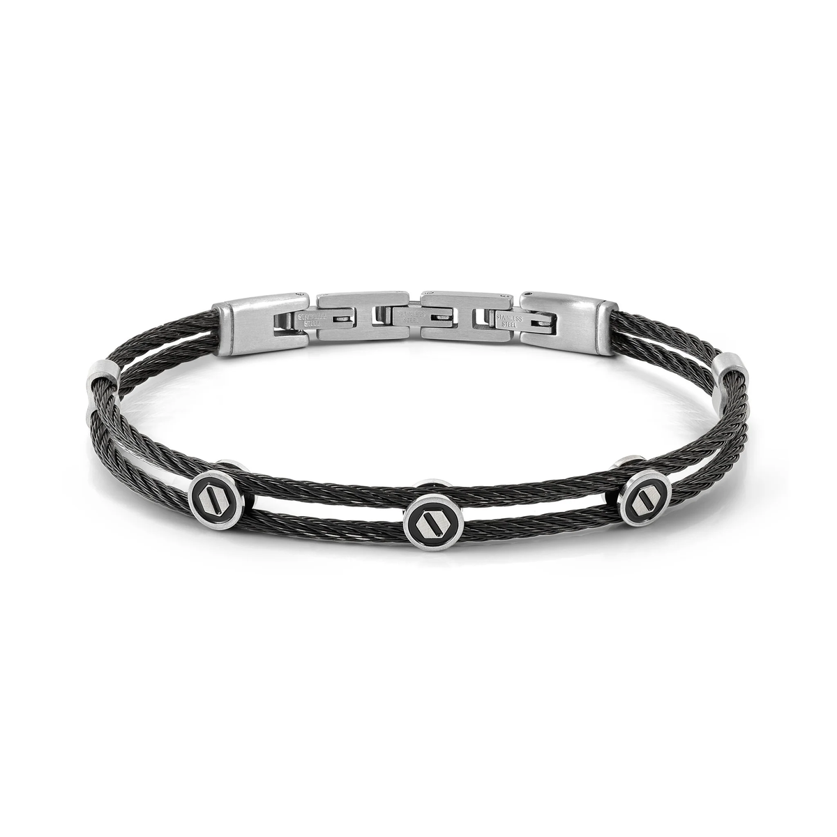 #SEALOVER BRACELET BLACK PVD STAINLESS STEEL WITH SCREW DETAILS