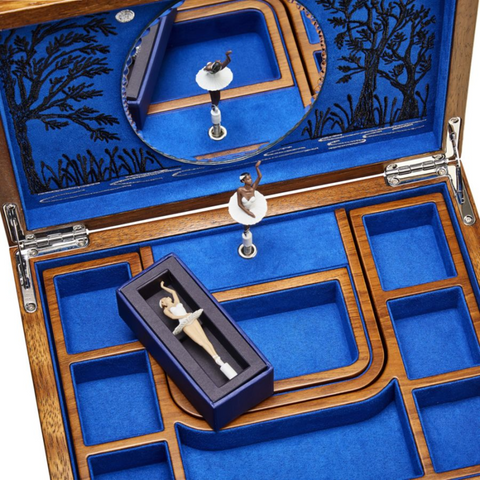 WOLF 190 YEARS BALLET MUSICAL JEWELLERY BOX - WALLNUT