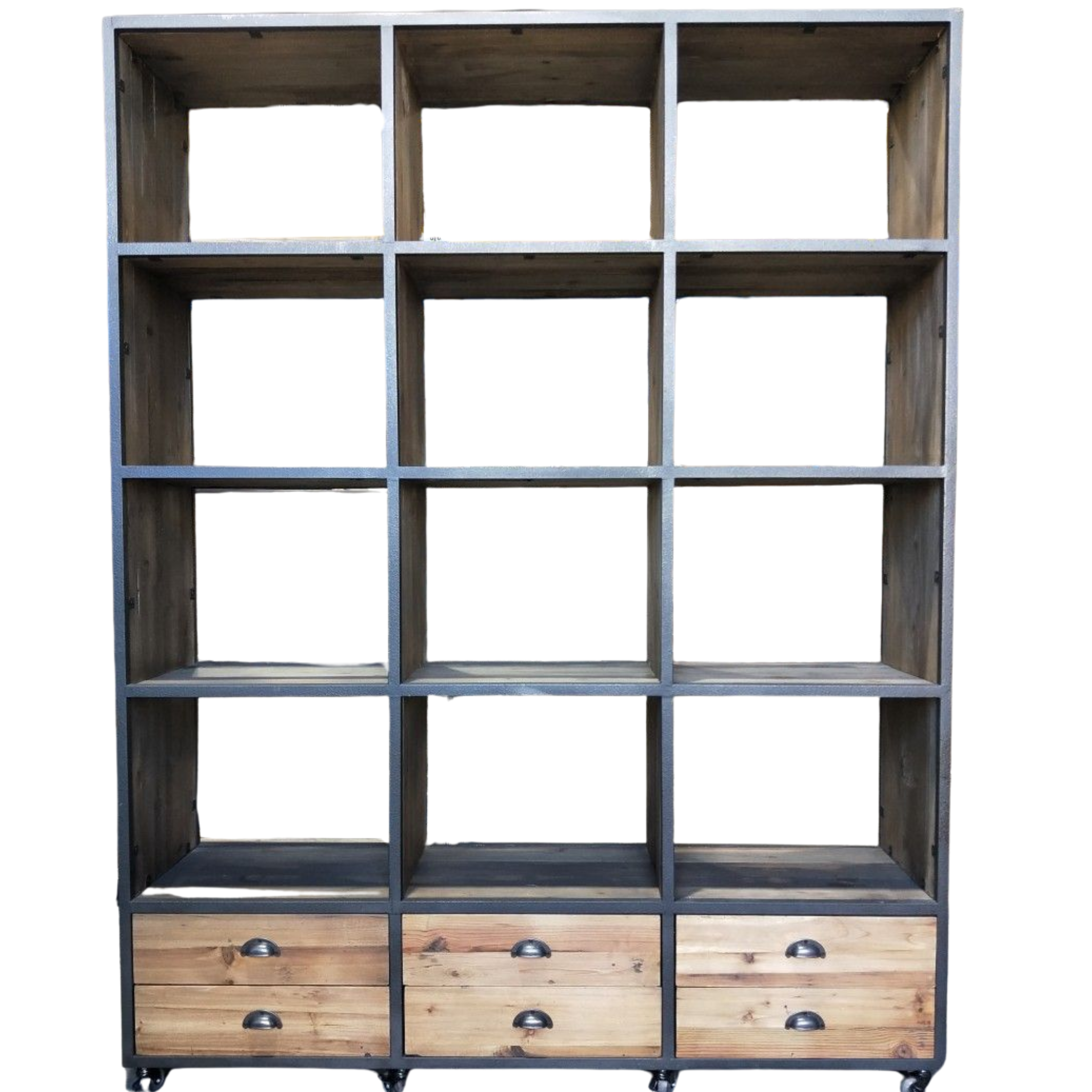 INDUSTRIAL STYLE SHELF DISPLAY / BOOKCASE