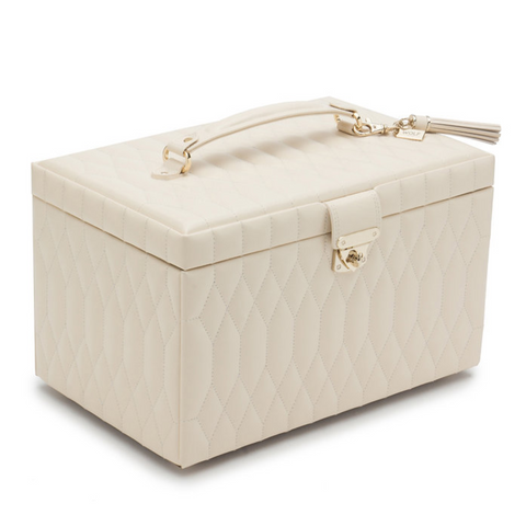 WOLF CAROLINE EXTRA LARGE JEWELLERY CASE - IVORY