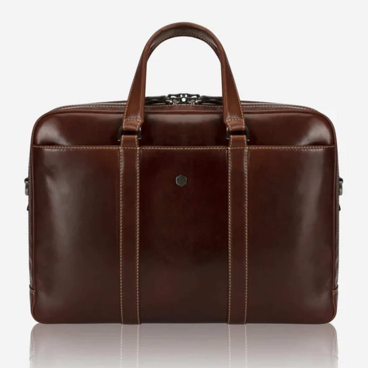 JEKYLL & HIDE 17" MULTI COMPARTMENT BRIEFCASE - MOCHA