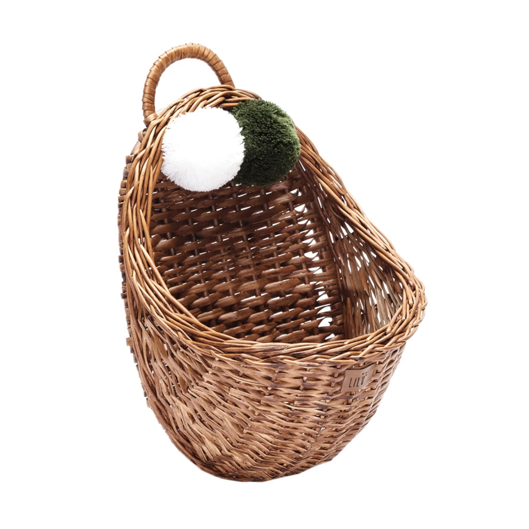 WICKER WALL BASKET HANDCRAFTED - NATURAL