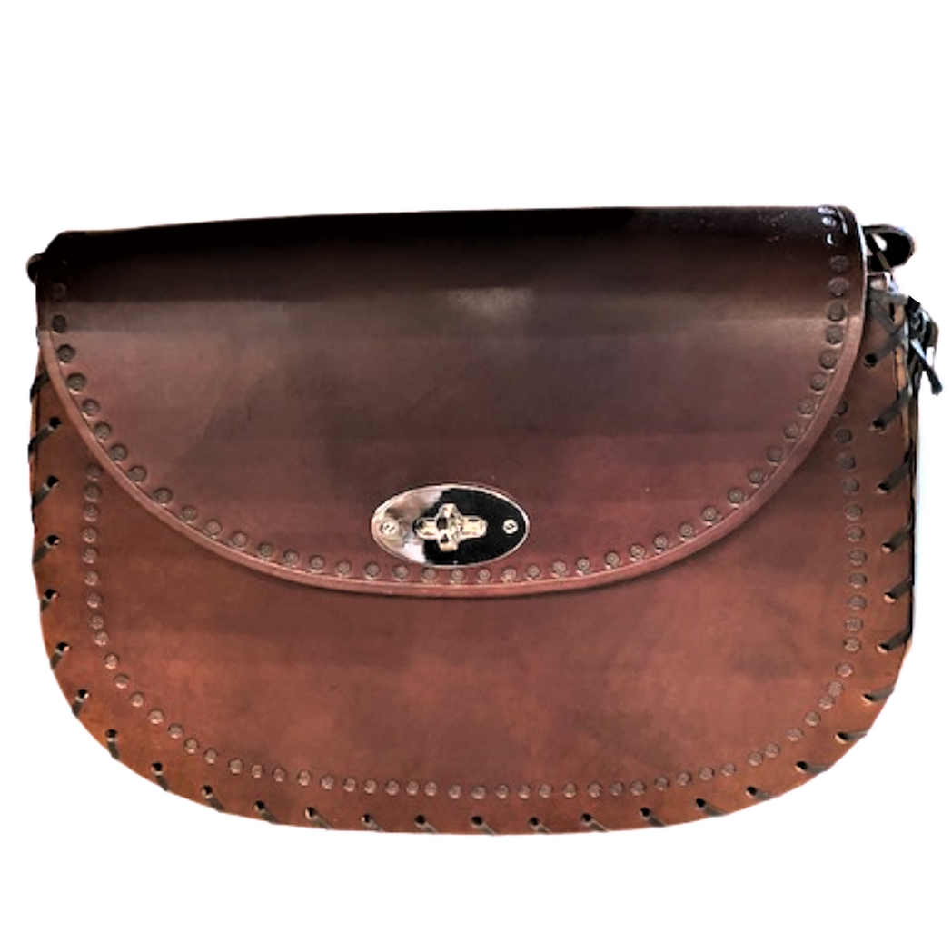 TIGGY MANOR HOBO LEATHER BAG - VINTAGE BROWN