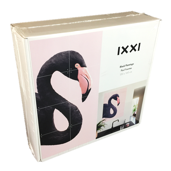 IXXI Tile Panel Wall Art - 'Black Flamingo'