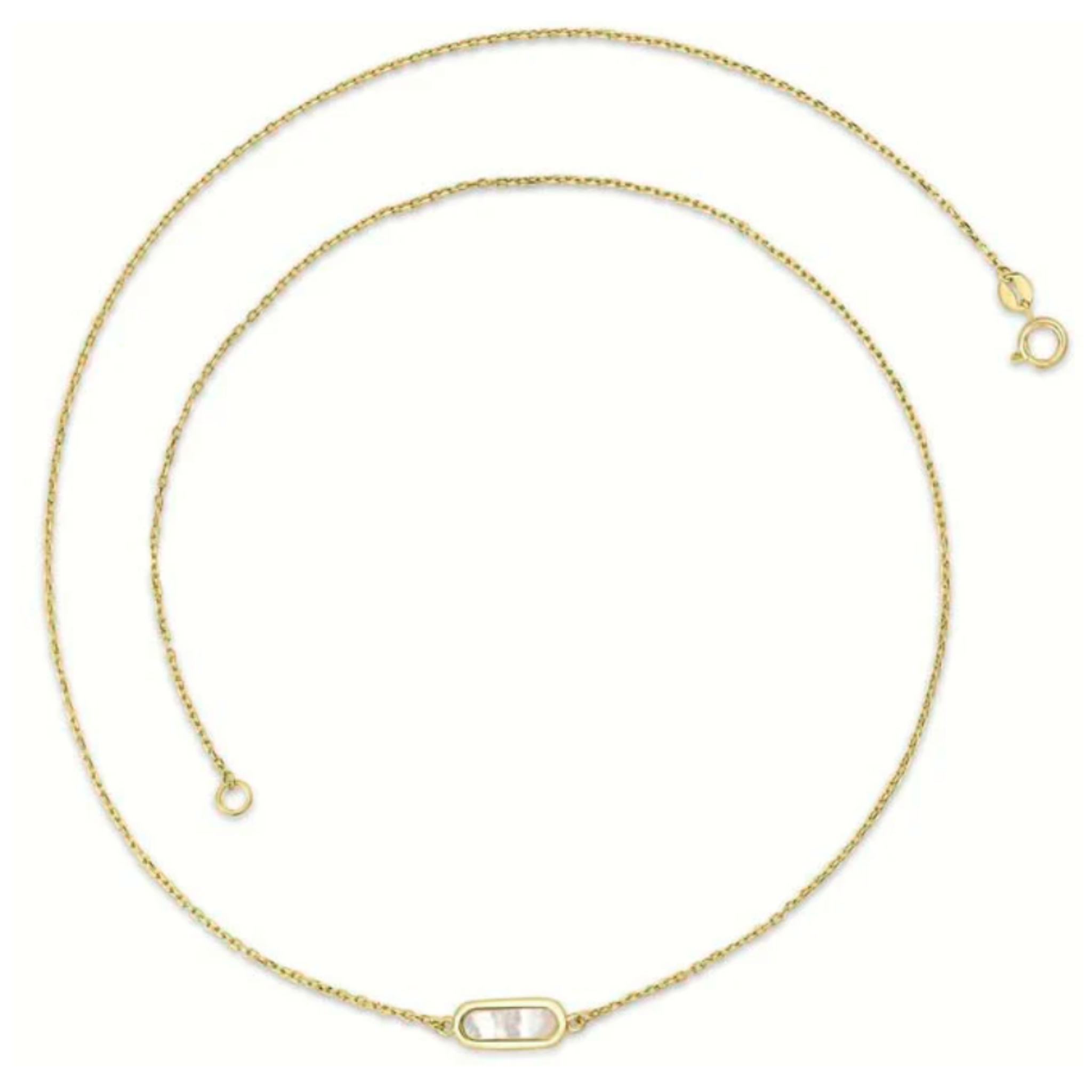 9K YELLOW GOLD MOP NECKLACE 45CM