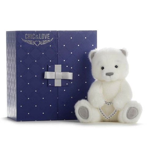 BAILEY BEAR LARGE HEART - SWAROVSKI CRYSTALS