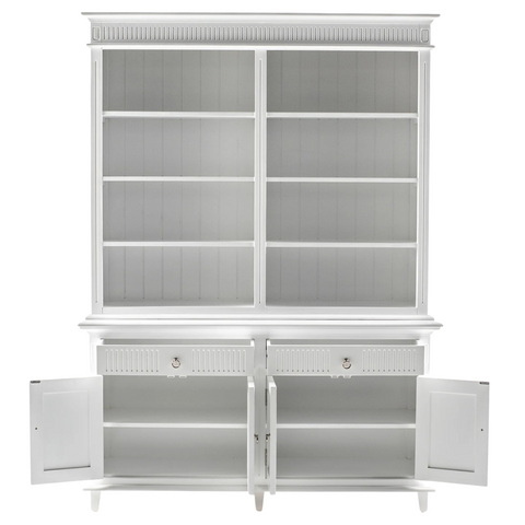 SKANDI HUTCH BOOKCASE UNIT - CLASSIC WHITE