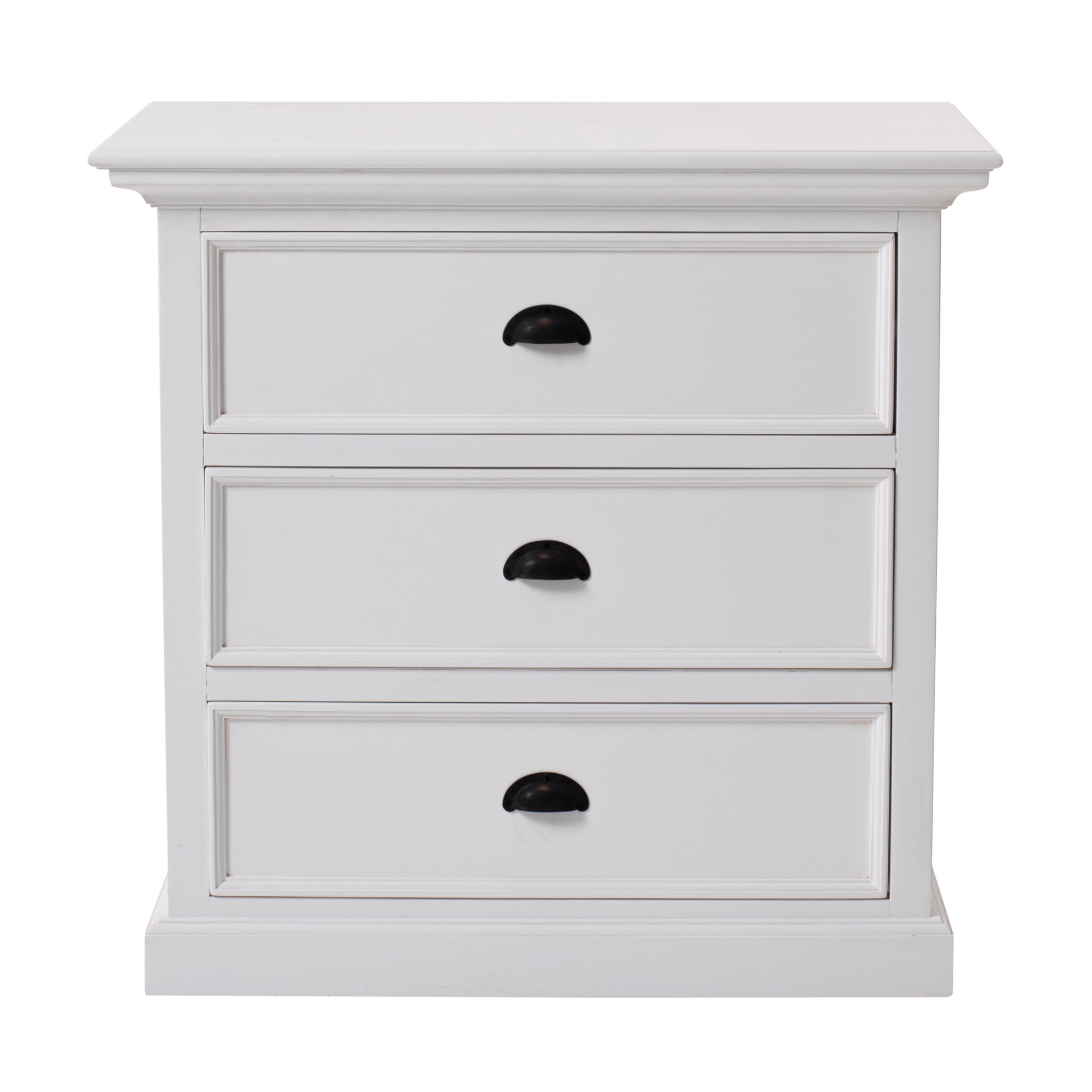 HALIFAX HAMPTON STYLE BEDSIDE TABLE 3 DRAWERS