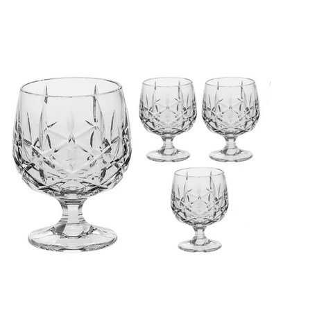 BRANDY OR COGNAC CRYSTAL GLASS 250ML -  SET 4