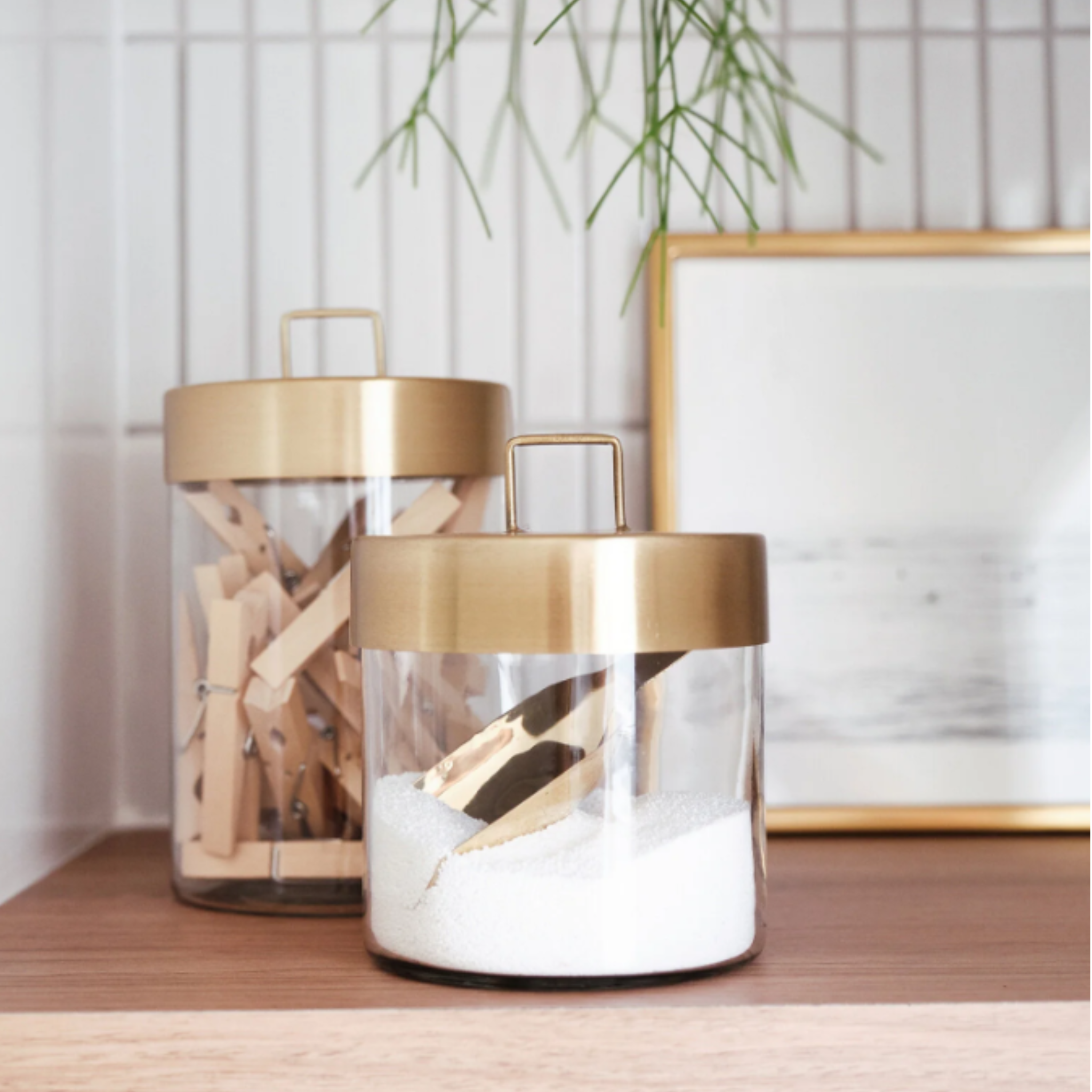 ZAKKIA HANDMADE GLASS JAR WITH SOLID BRASS LID