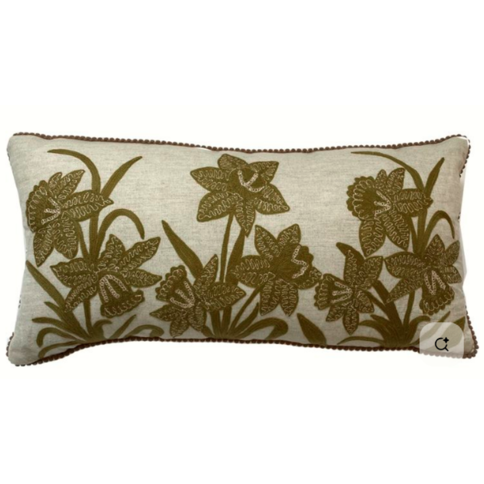 NARCISSUS BUTTERNUT LINEN LUMBAR CUSHION