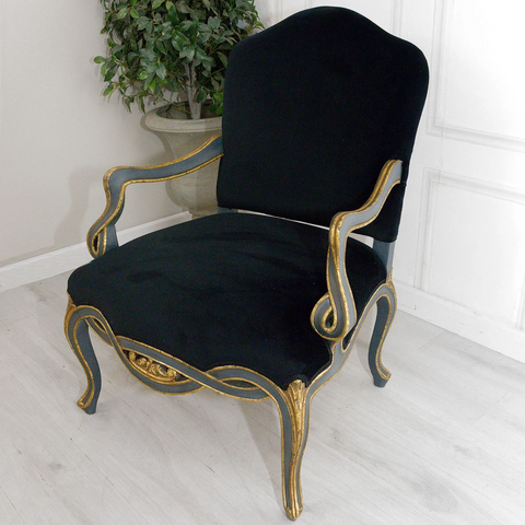 MANHATTAN AVENUE FRENCH NOIR OCCASIONAL CHAIR