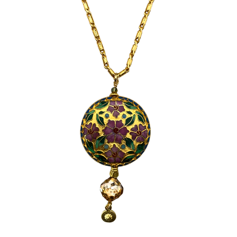 RARE CLOISONNE NECKLACE - GHOST AND LOLA