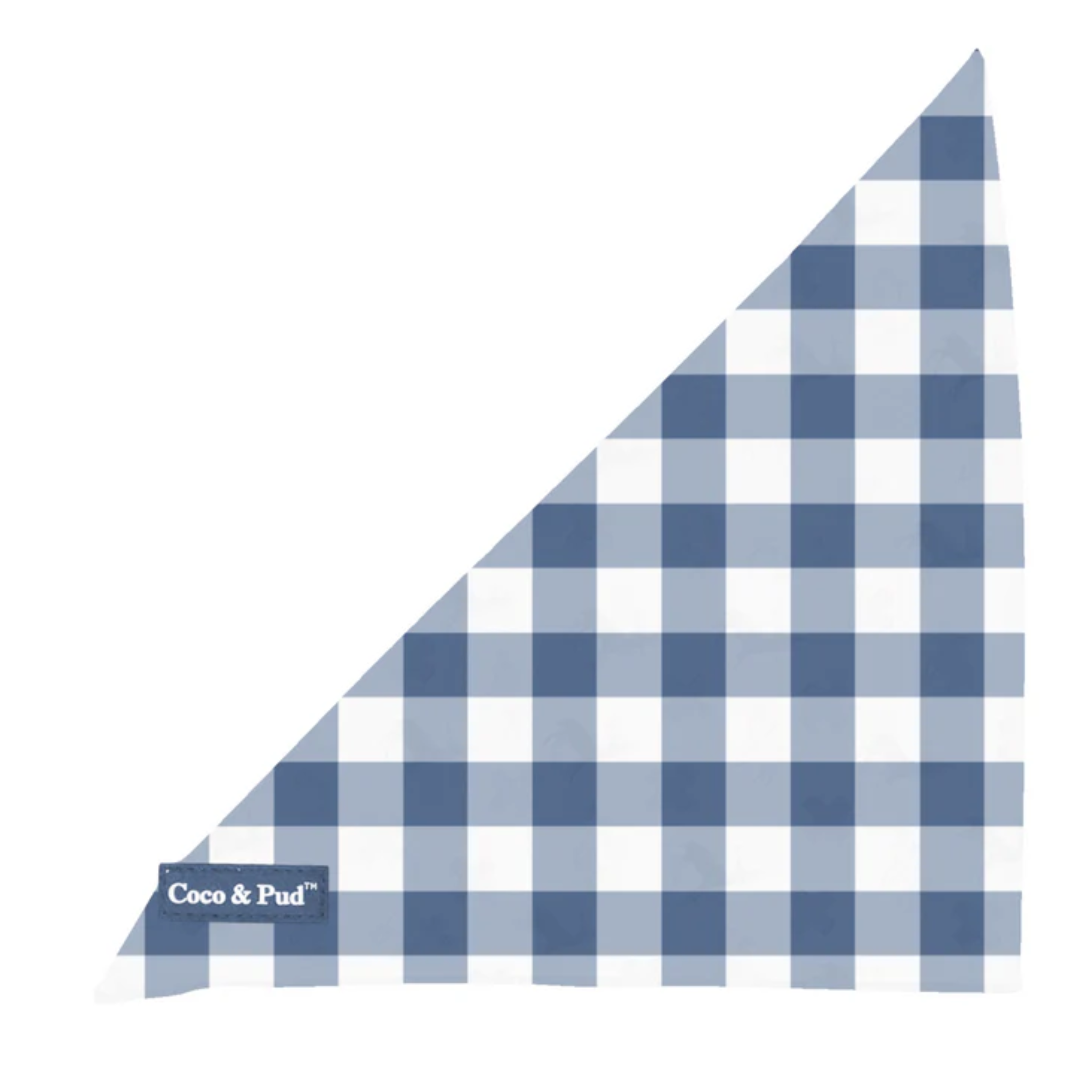GINGHAM FRENCH NAVY DOG BANDANA SM