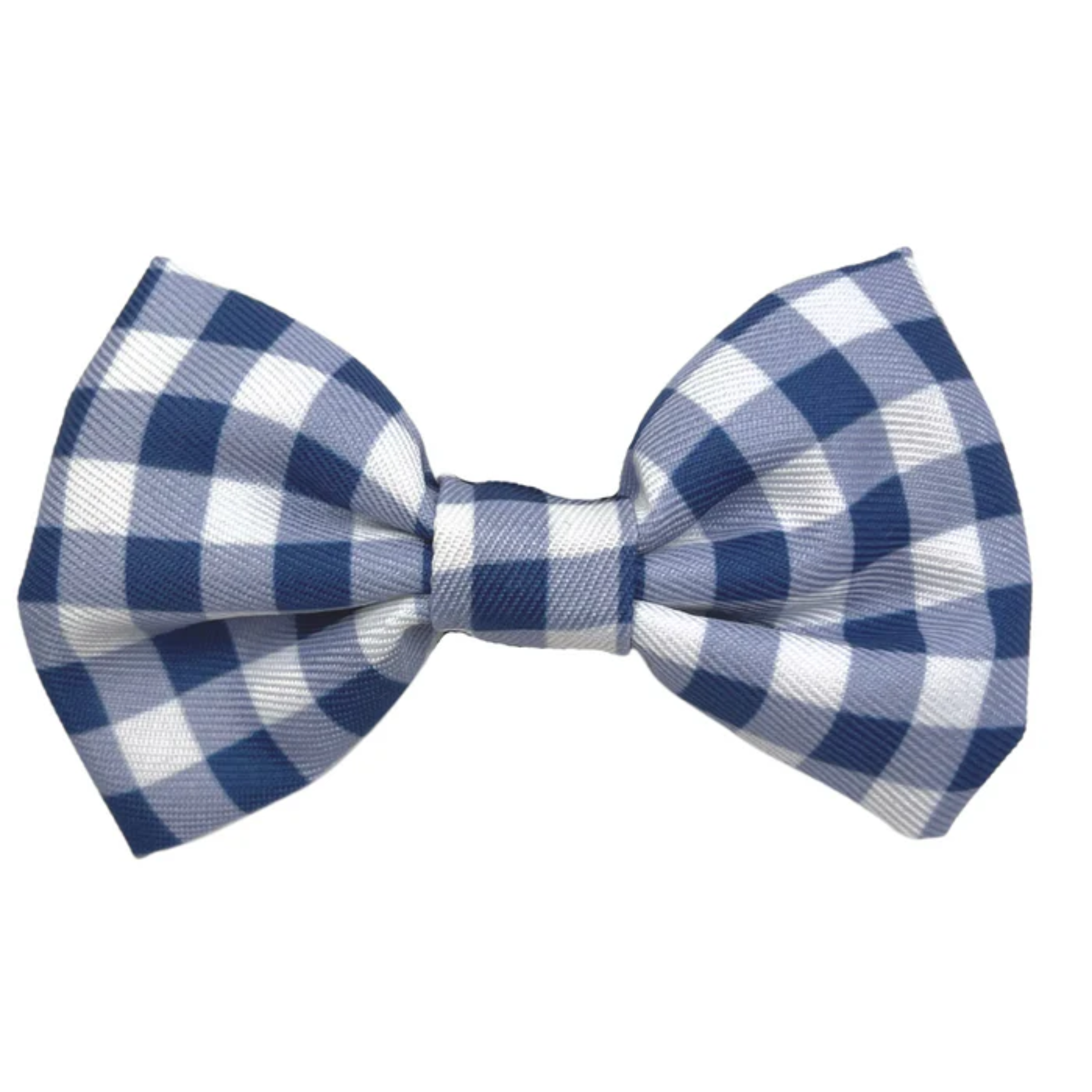 GINGHAM FRENCH NAVY DOG BOW TIE L