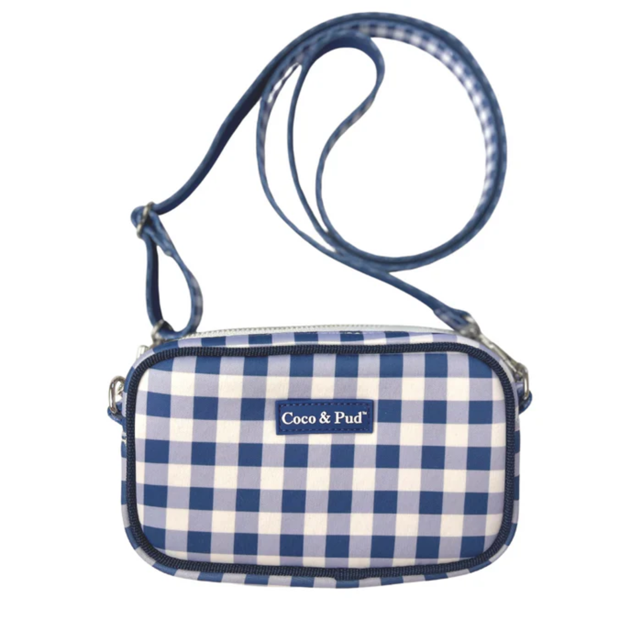 GINGHAM NAVY CROSS BODY BAG