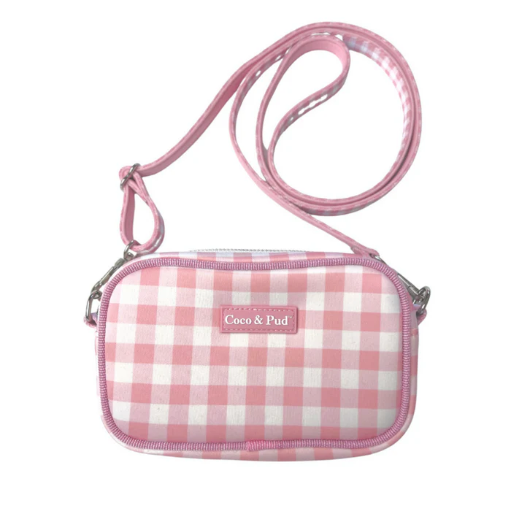 GINGHAM ROSE CROSS BOD BAG PINK