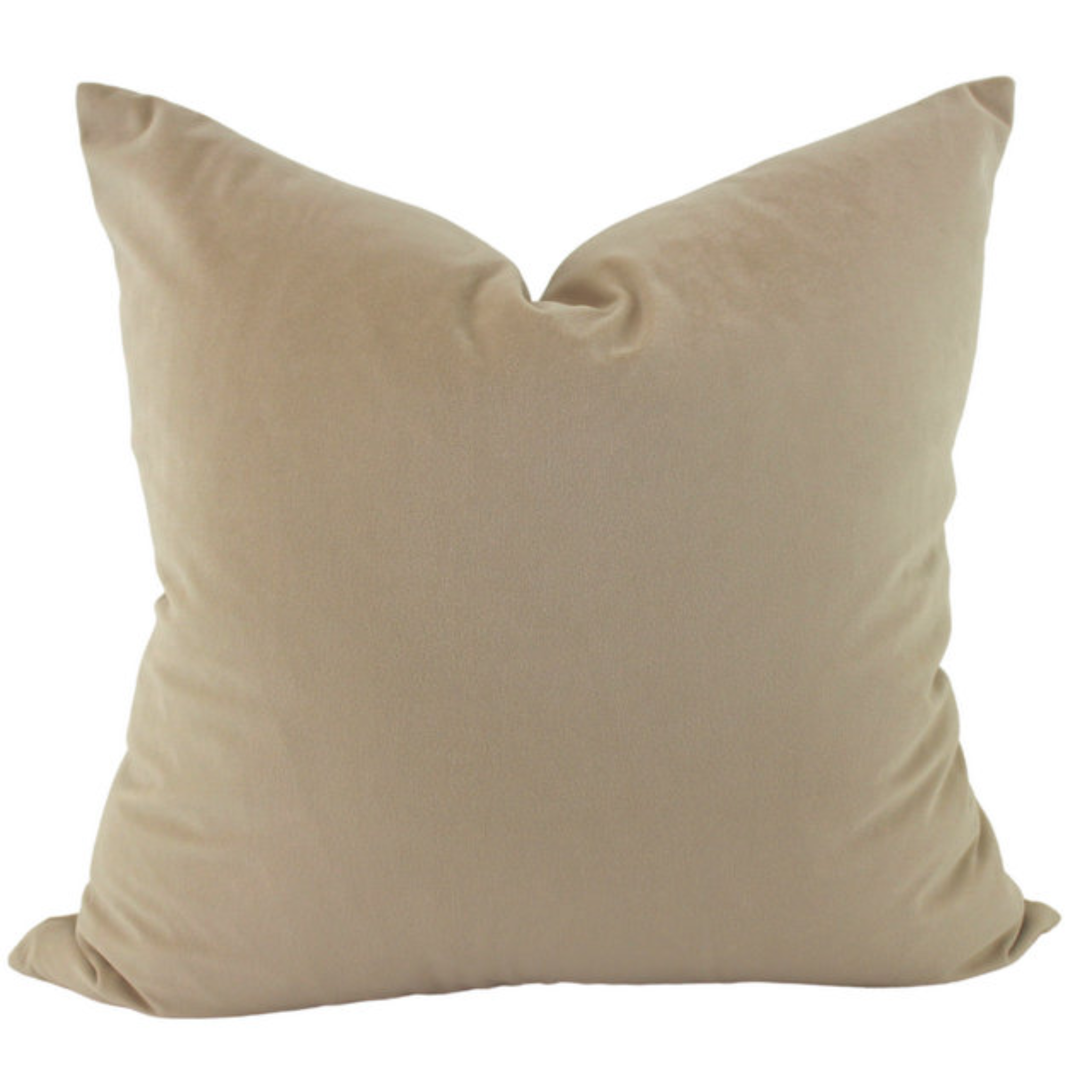IVORY CUSHION VELVET WITH FEATHER INSERT