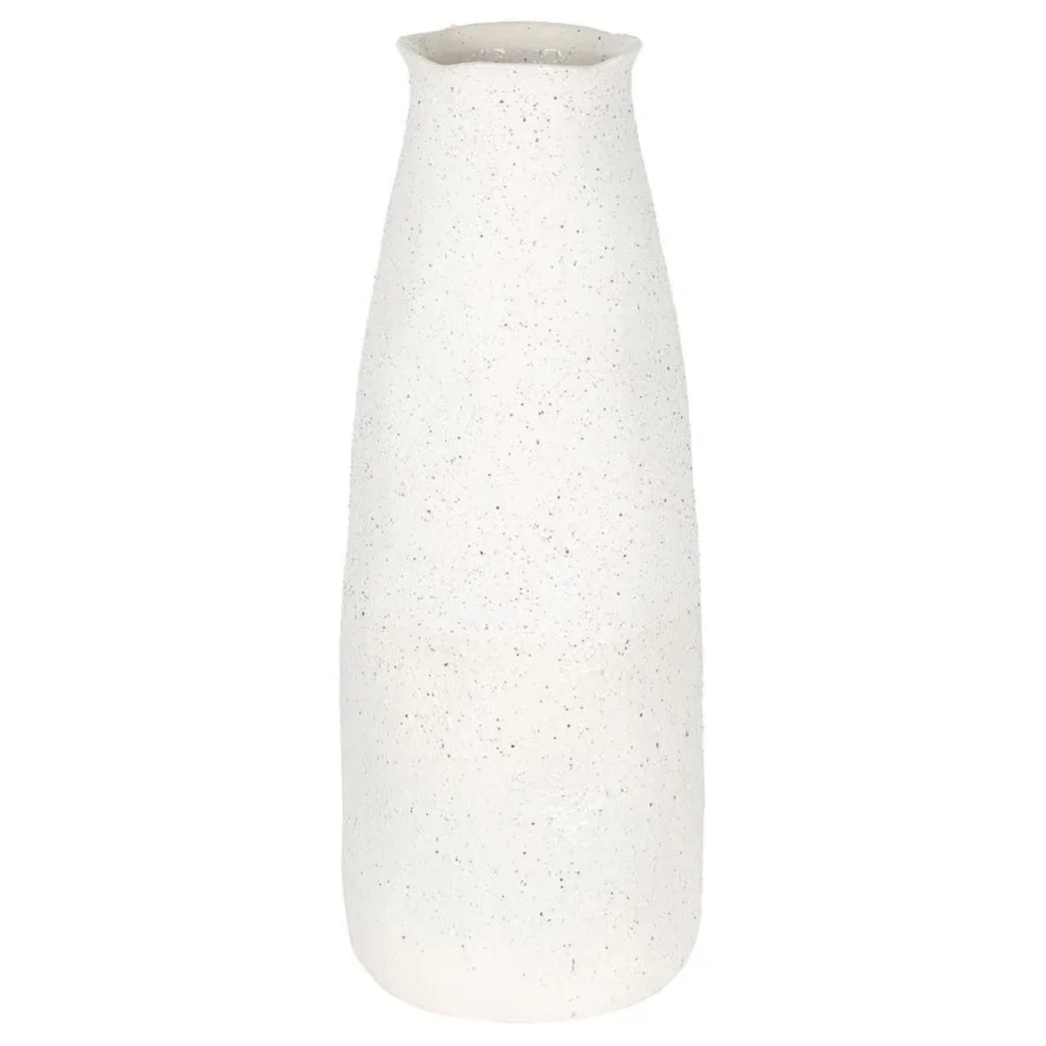 LAMIRA WHITE CERAMIC VASE - 50cmH