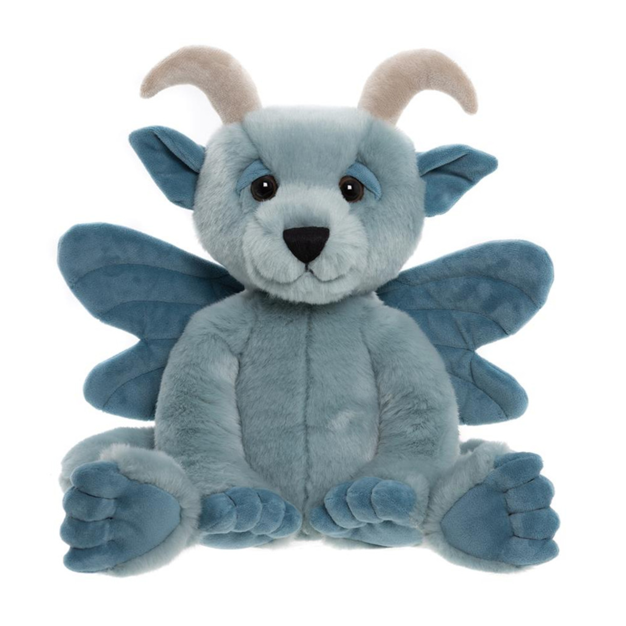 DRAWBRIDGE 100% PLUSH SOFT SKY BLUE GARGOYLE BEAR- CHARLIE BEARS UK