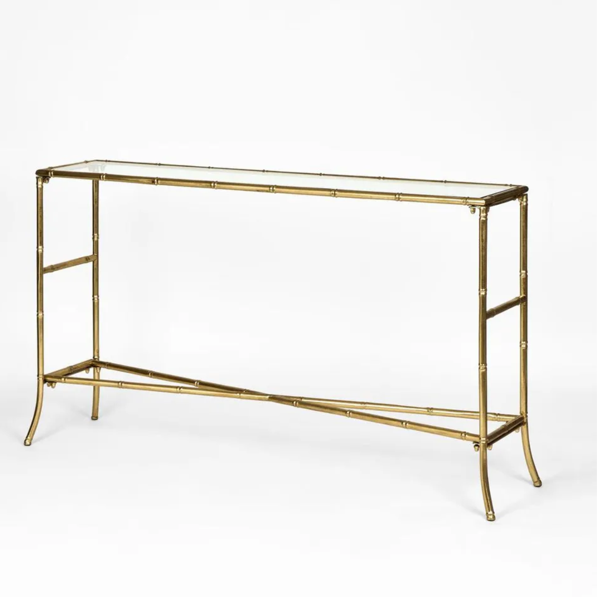 SALI BAMBOO CONSOLE TABLE - CHAMPAGNE GOLD