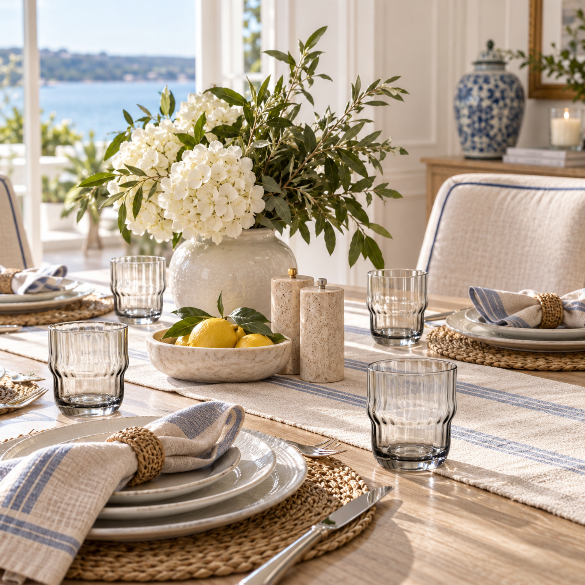 WIDE WAIST GLASS TUMBLER SET OF 4
