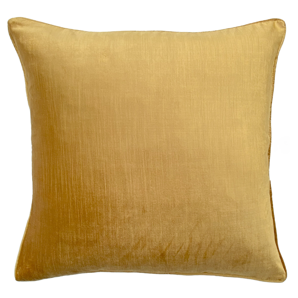 CUSHION VELVET WITH FEATHER INSERT  50 CM - GOLD