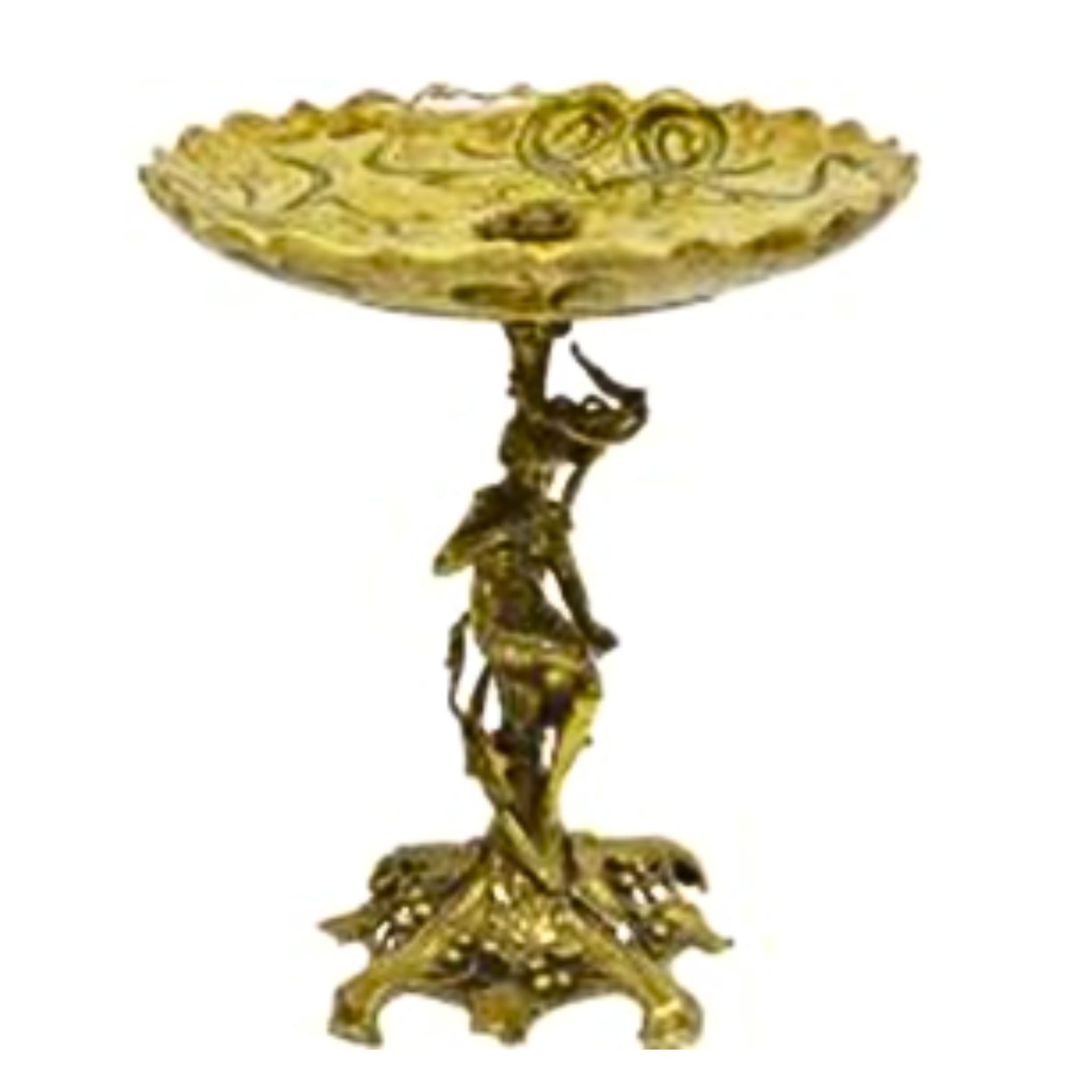 GRACE PORCELAIN AND BRASS STATUE ADORNMENT STAND
