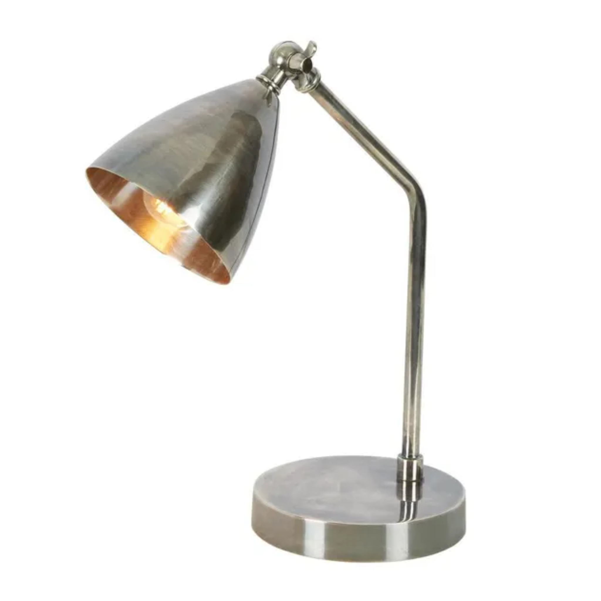 FOLANGE ANTIQUE SILVER DESK LAMP