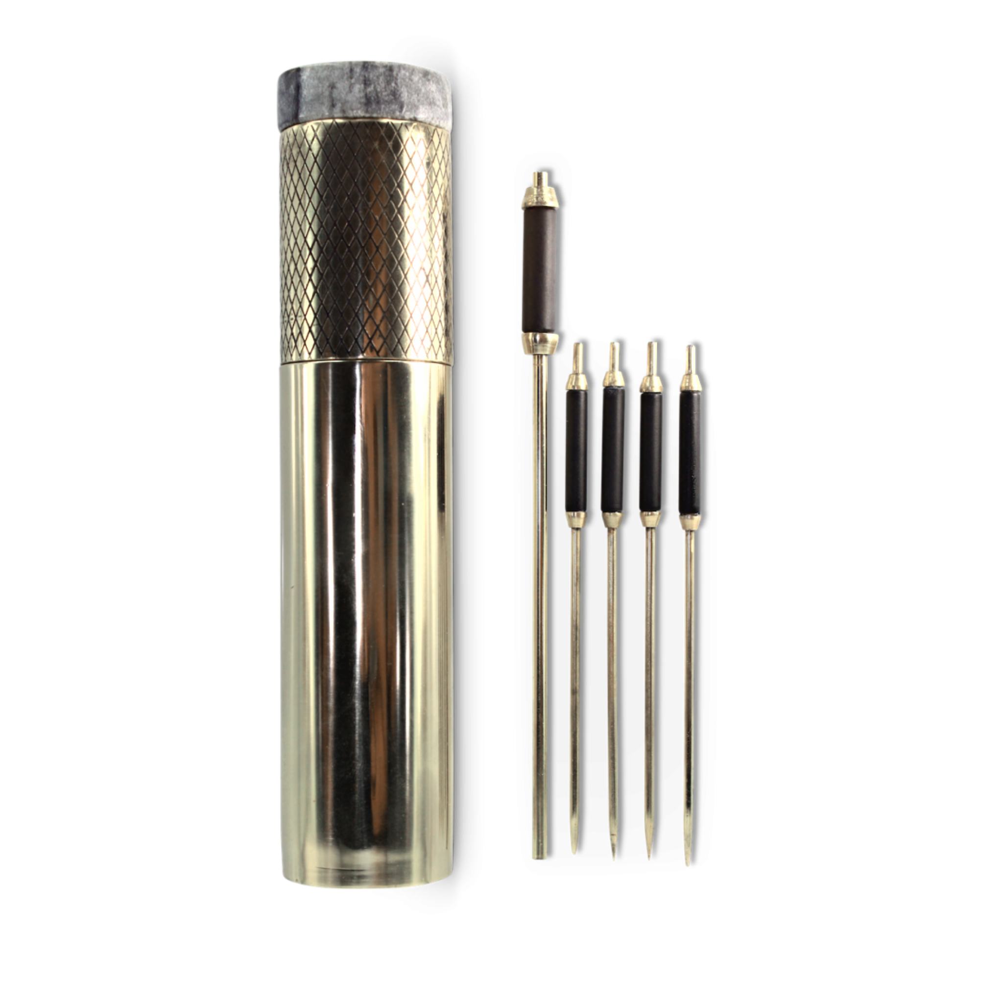 HAVANA COCKTAIL MIXER & SPEAR SET - SMOKEY MARBLE + BLACK GLASS