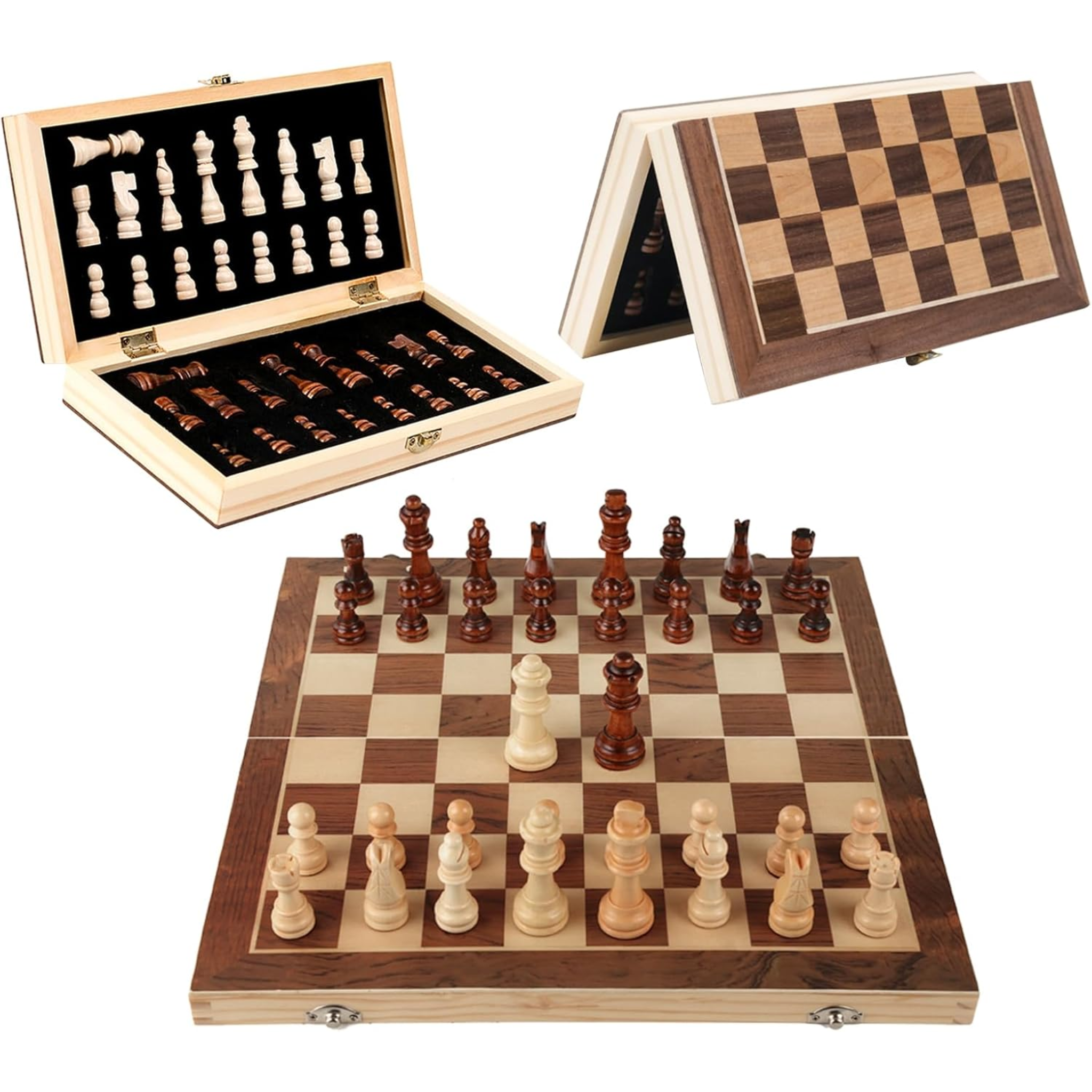 CAYRO SPAIN CHESS MAGNETIC 30CM INLAID WOOD