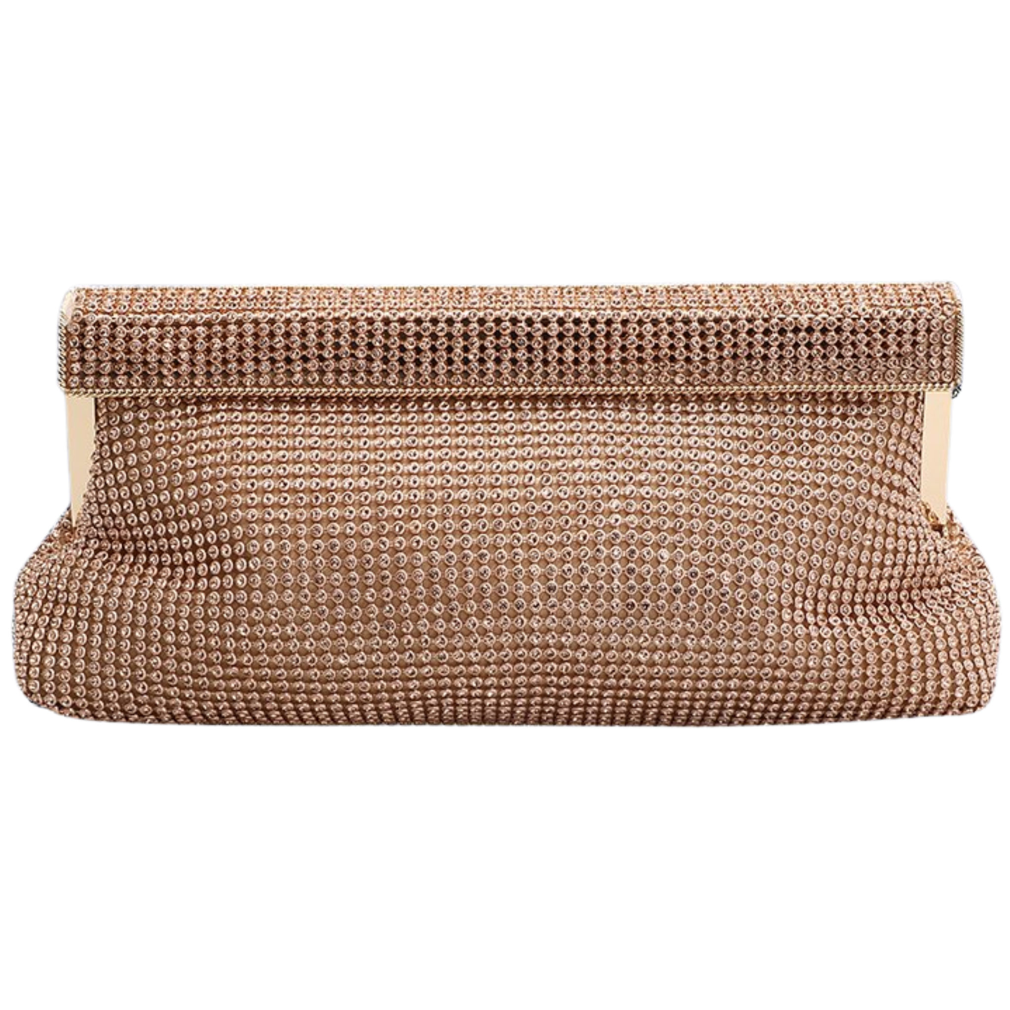 VERVE GLOMESH STYLE ROSE GOLD CLUTCH ROSE GOLD HARDWARE
