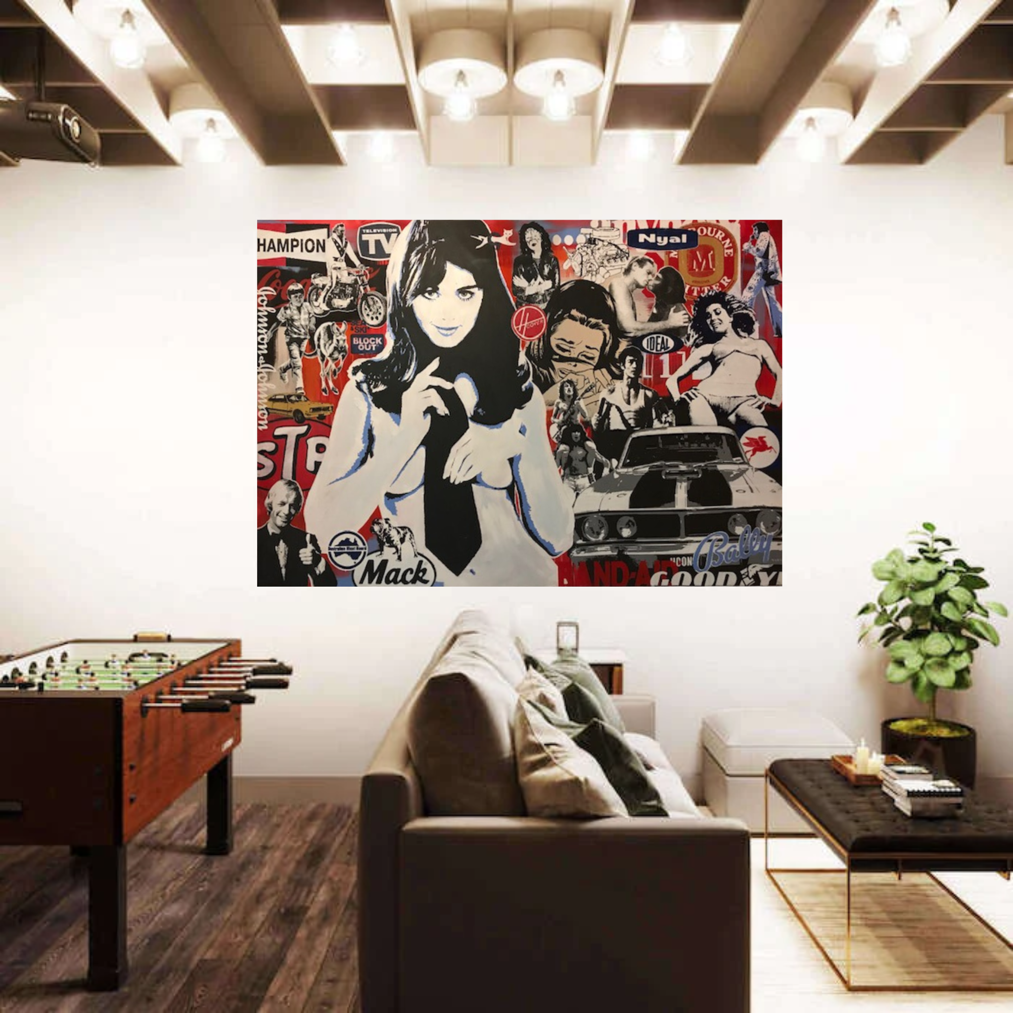 ORIGINAL SIGNED NICK MORRIS MIXED MEDIA ON CANVAS ARTWORK