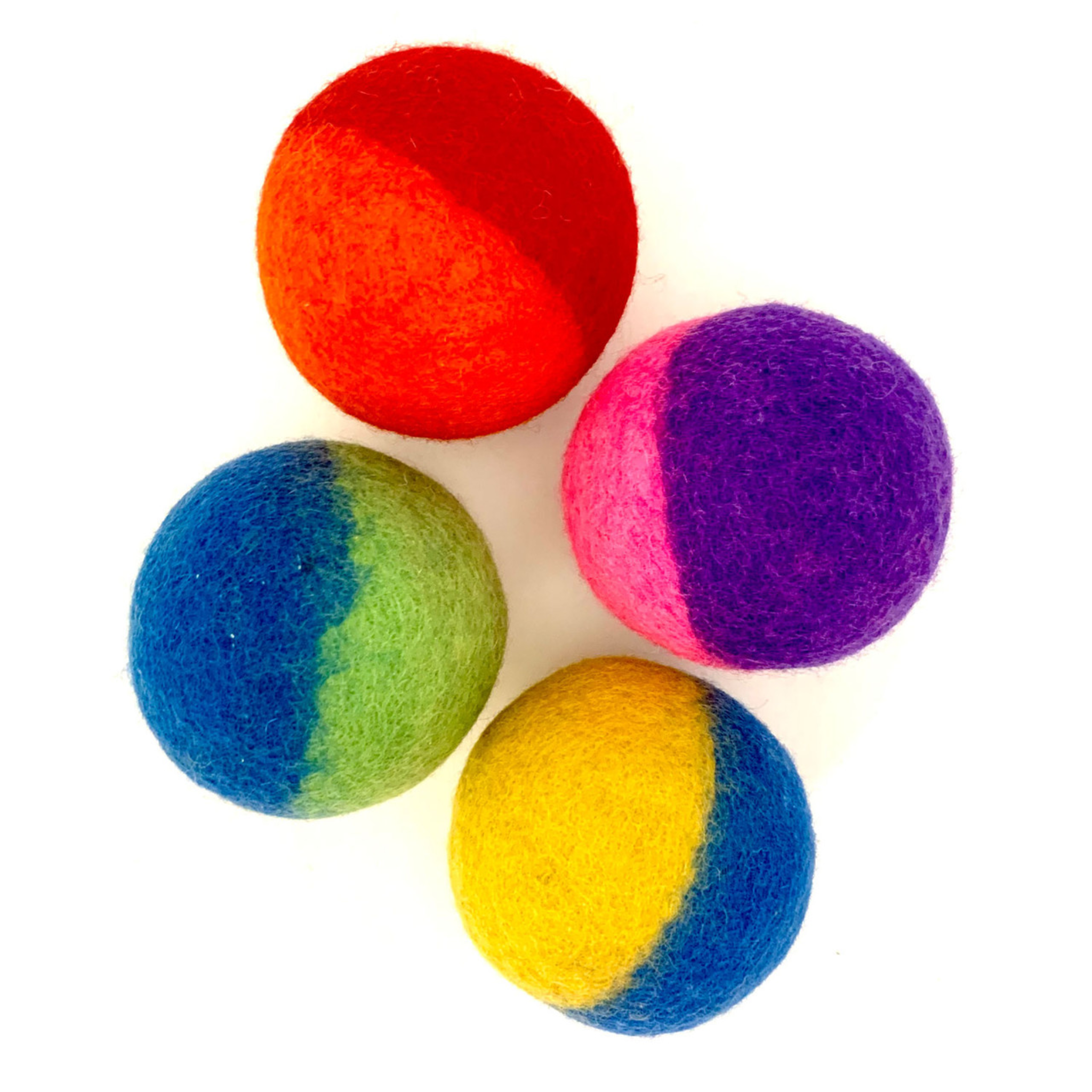 FUNKY FELT BALLS - 4PC