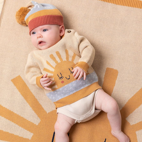 SUNSHINE BABY BEANIE 0-1 YR - NATURAL