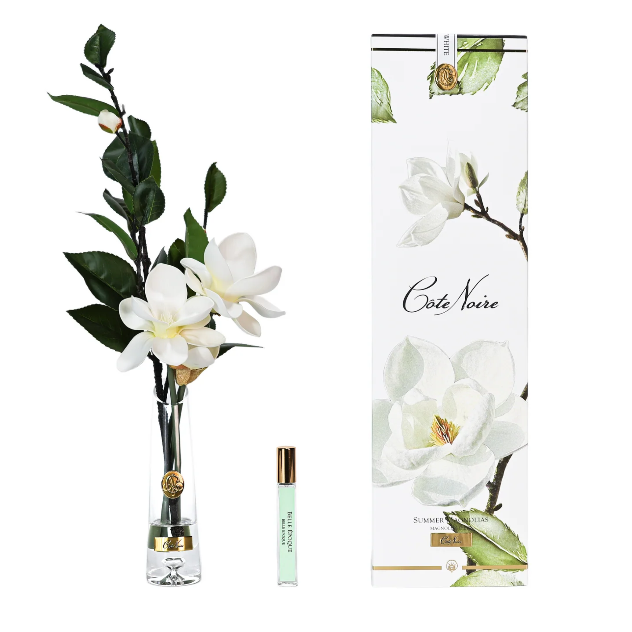 SUMMER MAGNOLIA WHITE AND GOLD COTE NOIRE