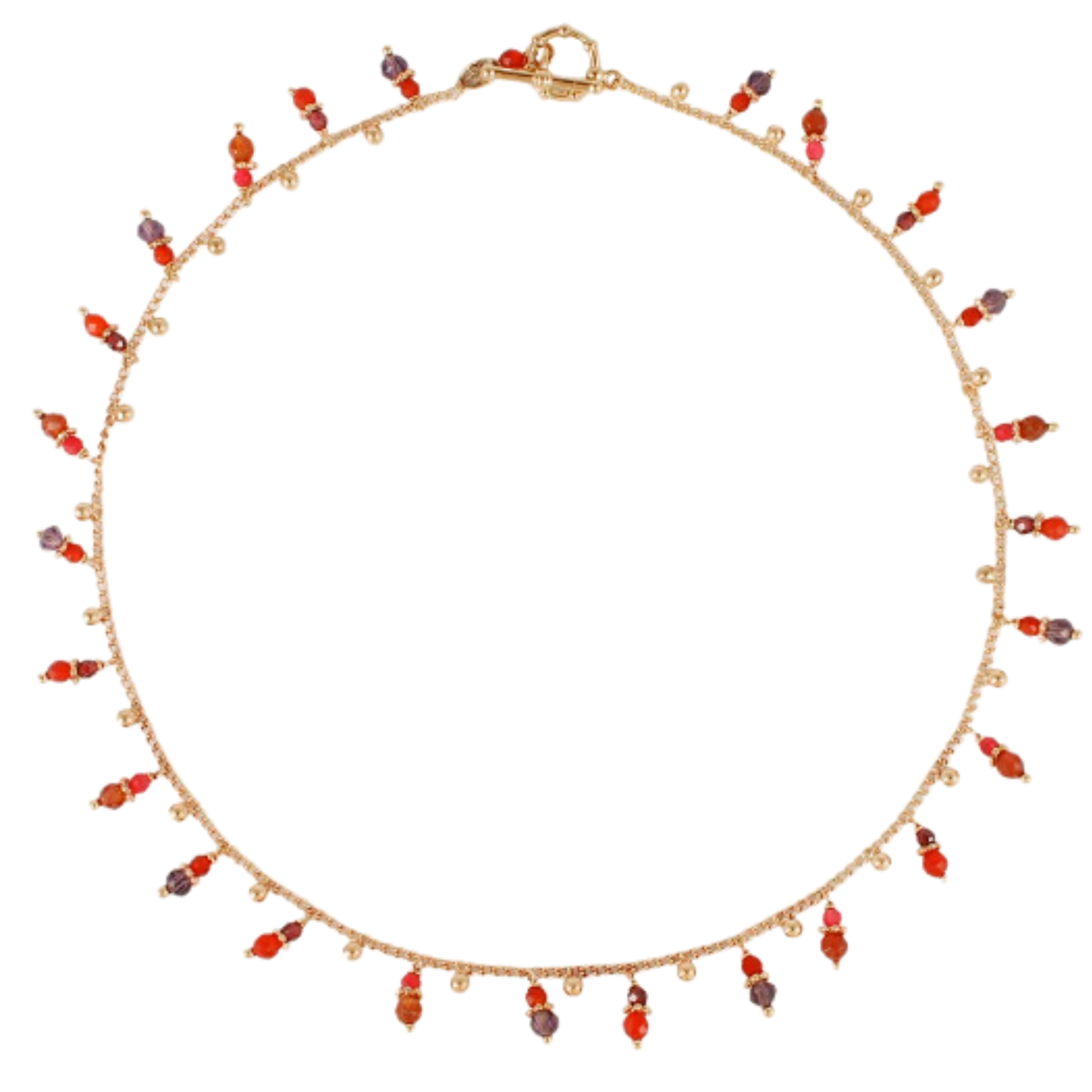 GAS BIJOUX - DAINTY GEMSTONE TANGERINE NECKLACE - CARNELIAN