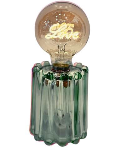 GLASS LED LOVE LAMP MINT