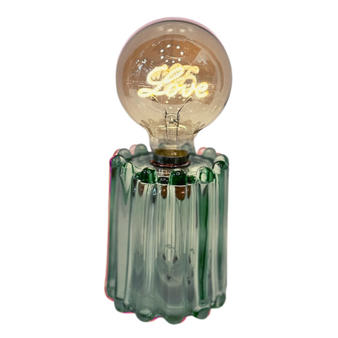 GLASS LED LOVE LAMP MINT