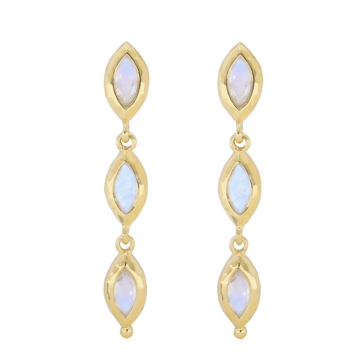 TONIMAY ISABELLA MARQUISE MOONSTONE GOLD EARRINGS