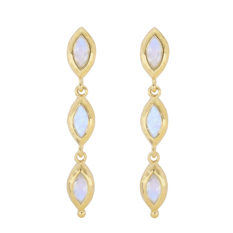 TONIMAY ISABELLA MARQUISE MOONSTONE GOLD EARRINGS