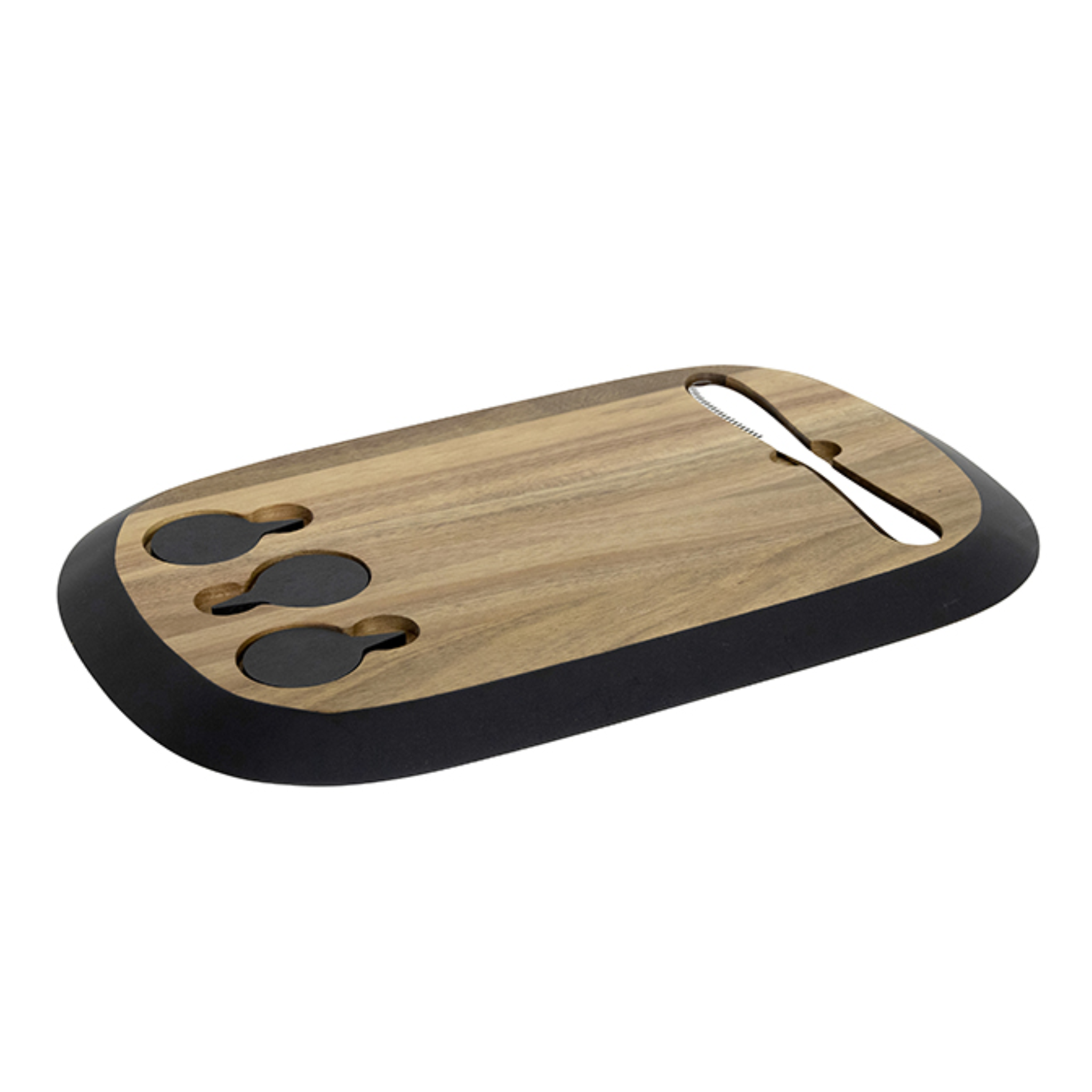 ACACIA BLACKSTRIP CHEESE MARKER BOARD