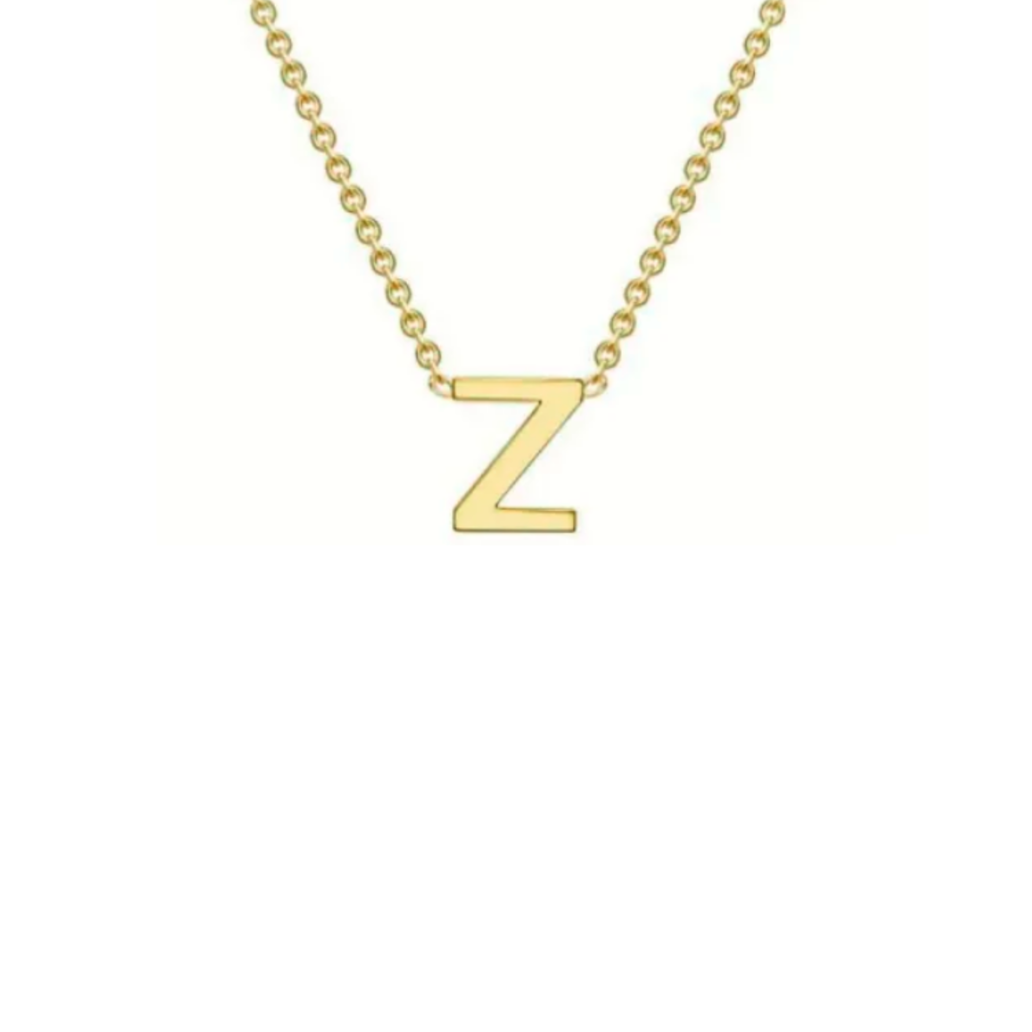 'Z' INITIAL ADJUSTABLE NECKLACE - 9K YELLOW GOLD