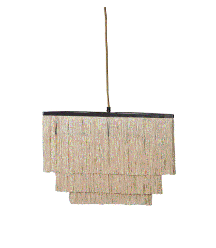 GATSBY PENDANT LAMP FRINGED  FLAPPER IVORY