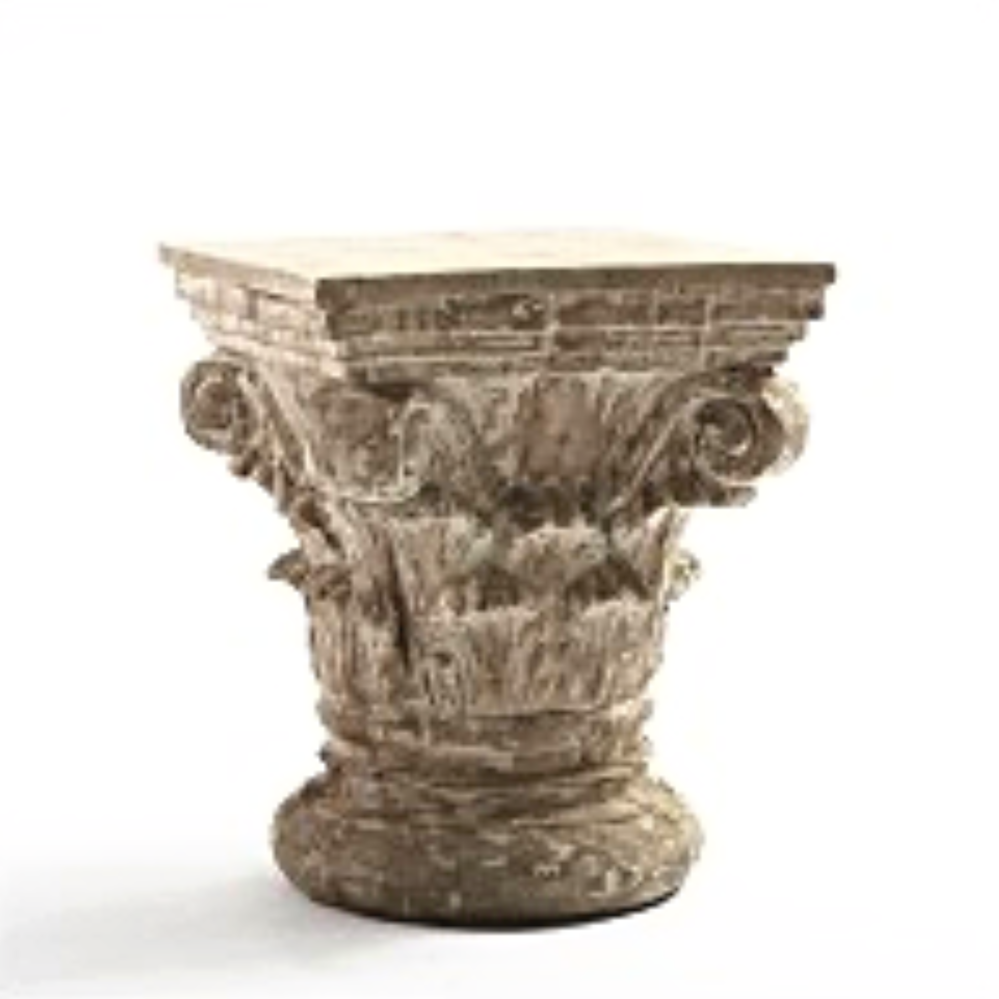 HAND CARVED ARCHITECTURAL PEDESTAL TABLE