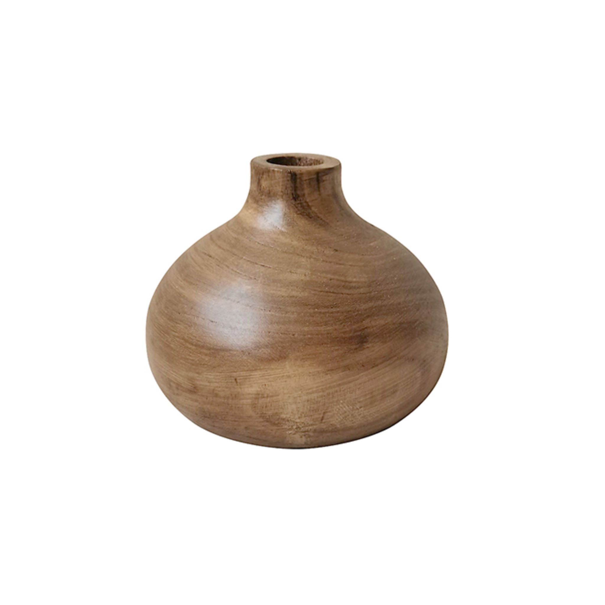 CHICO TIMBER BROWN BULBED VASE