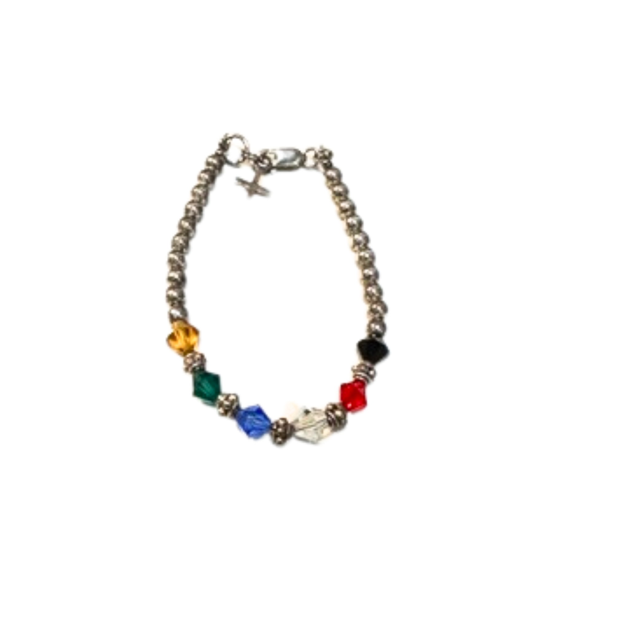 CHILD 925 STERLING SILVER SALVATION BRACELET WITH SWAROVSKI SCRYSTALS