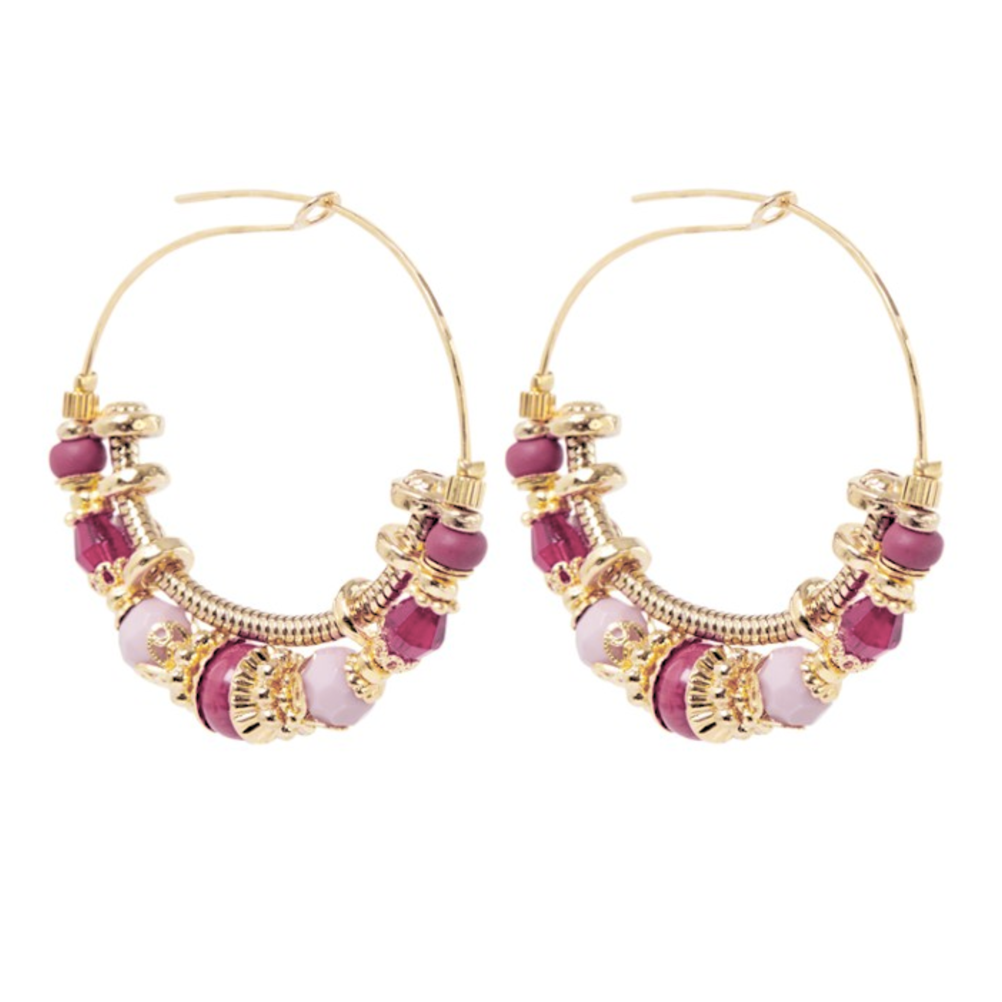 GAS BIJOUX - COMEDIA GEMSTONE HOOP EARRINGS